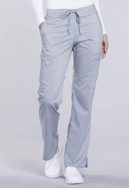Cherokee Womens Mid Rise Moderate Flare Drawstring Pant - scrubz.com