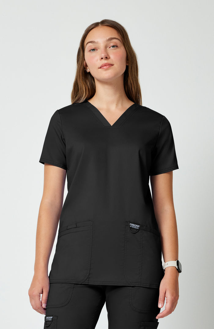 Cherokee Workwear Revolution Three-Pocket Scrub Top