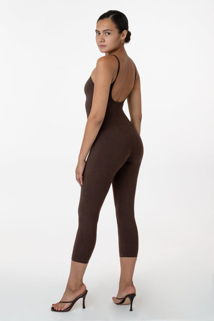 83026GD - Garment Dye Cropped Spaghetti Unitard