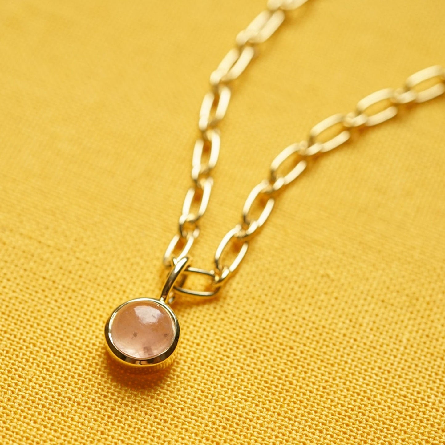 Chunky Healing Stone Necklace 18ct Gold Plate