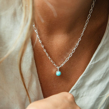 Chunky Healing Stone Necklace Sterling Silver