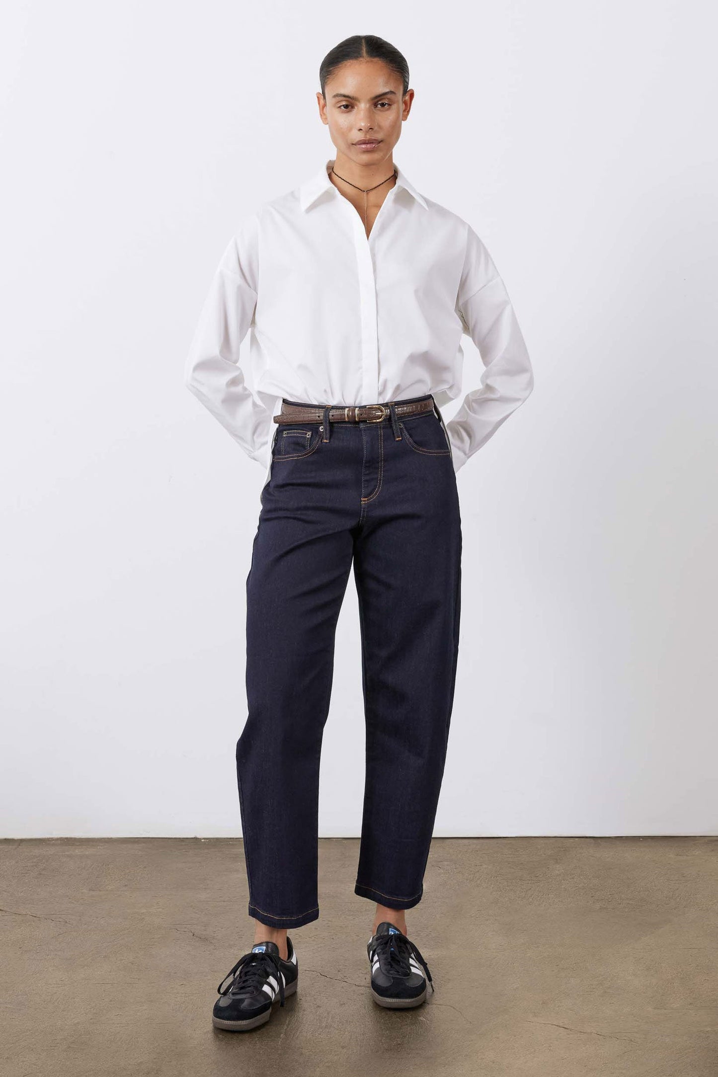 The Petite Classic Barrel Leg Jeans