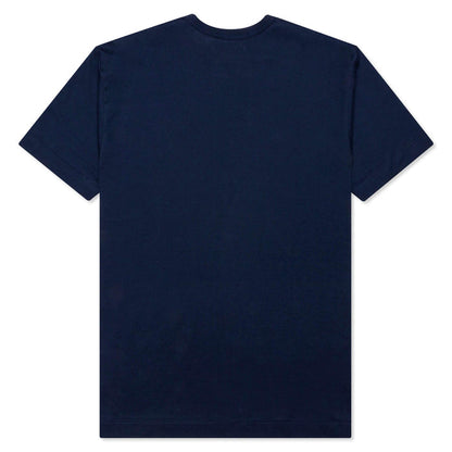 COMME DES GARCONS PLAY 3 HEARTS ON CHEST T-SHIRT - Navy Blue - AZ-T186-051-1