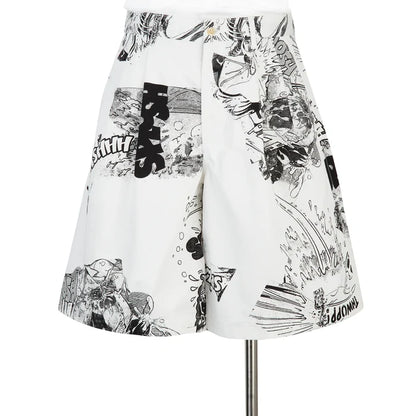 Comme Des Garçons SHIRT x Christian Marclay Cotton Shorts - Print A