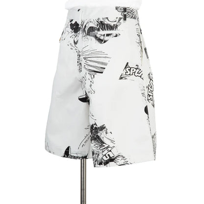 Comme Des Garçons SHIRT x Christian Marclay Cotton Shorts - Print A