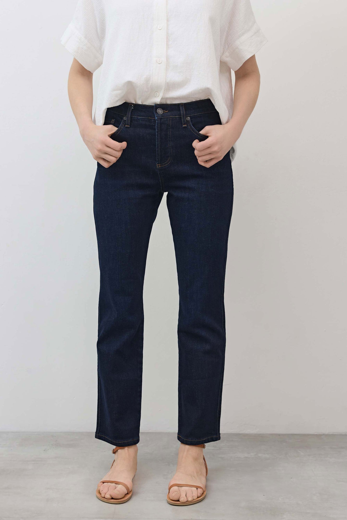 The Crop Mid-Rise Straight Jeans
