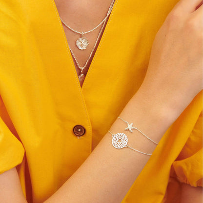 Crown Chakra Chain Bracelet Sterling Silver
