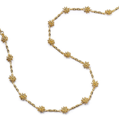 Daisy Chain Twist Necklace 18ct Gold Plate
