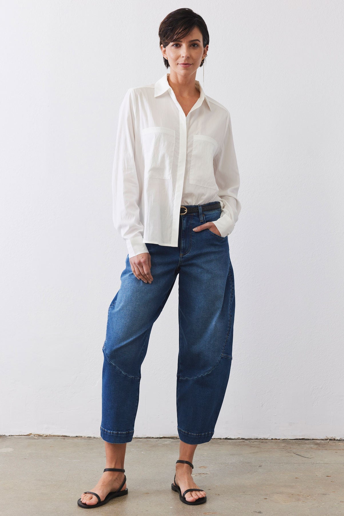 The Denim Wide-ish Pants