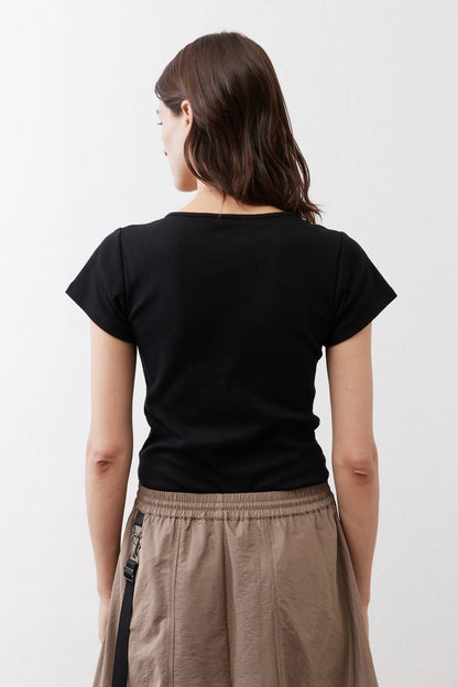 Dipped Square Neck Top