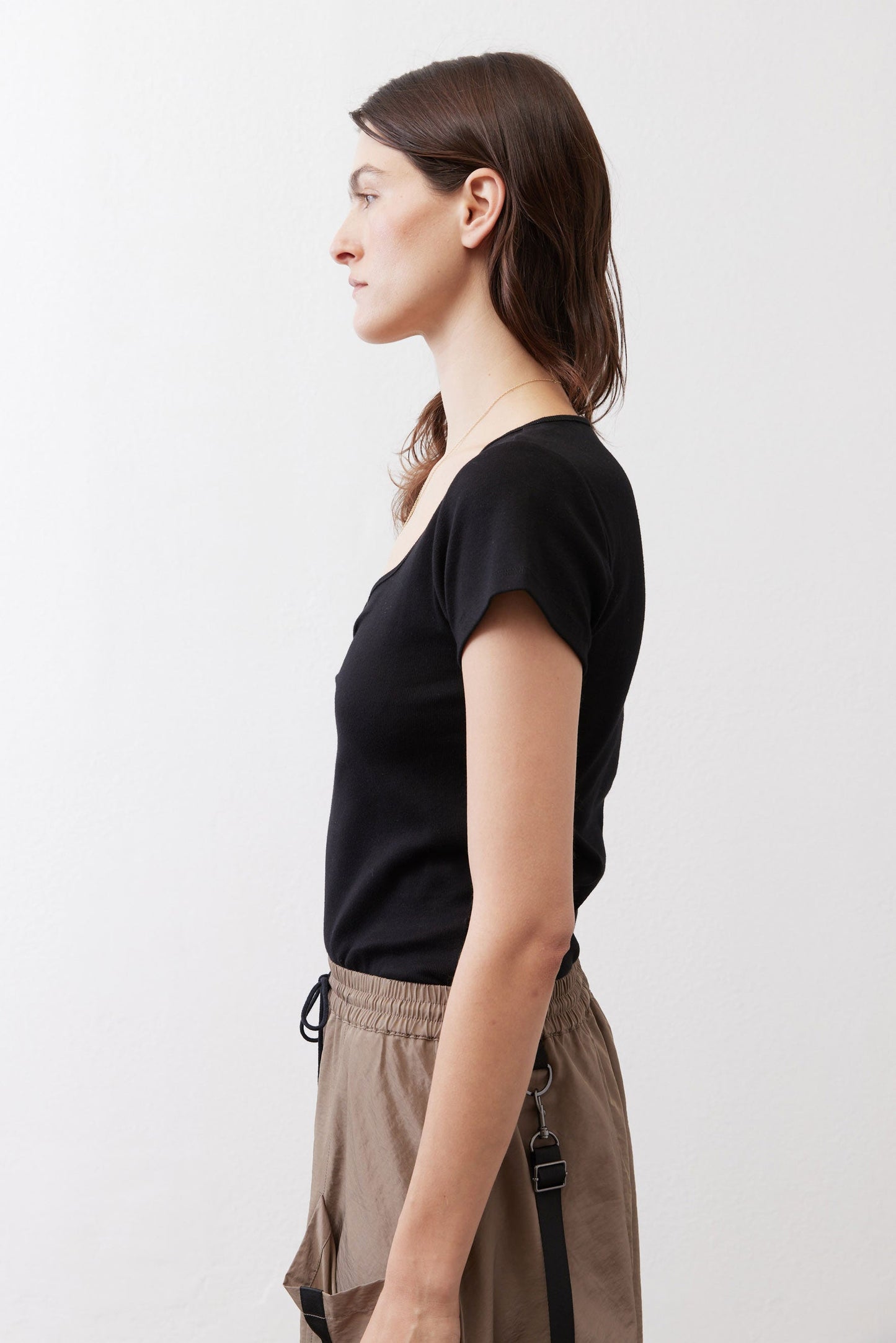 Dipped Square Neck Top