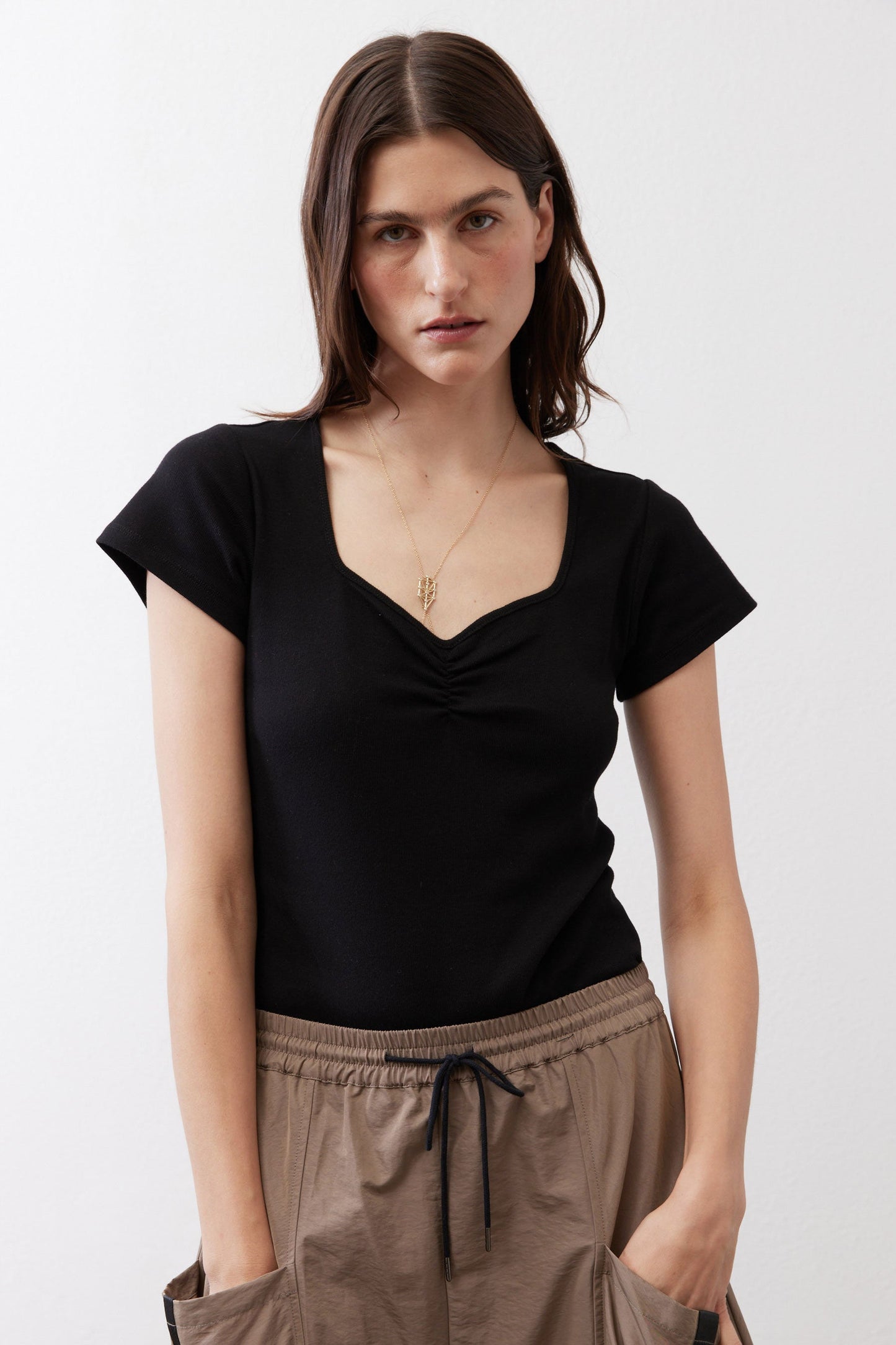 Dipped Square Neck Top