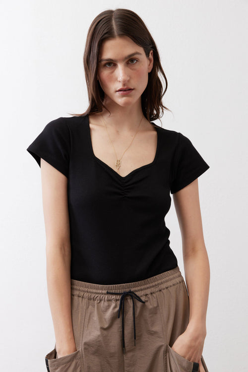 Dipped Square Neck Top