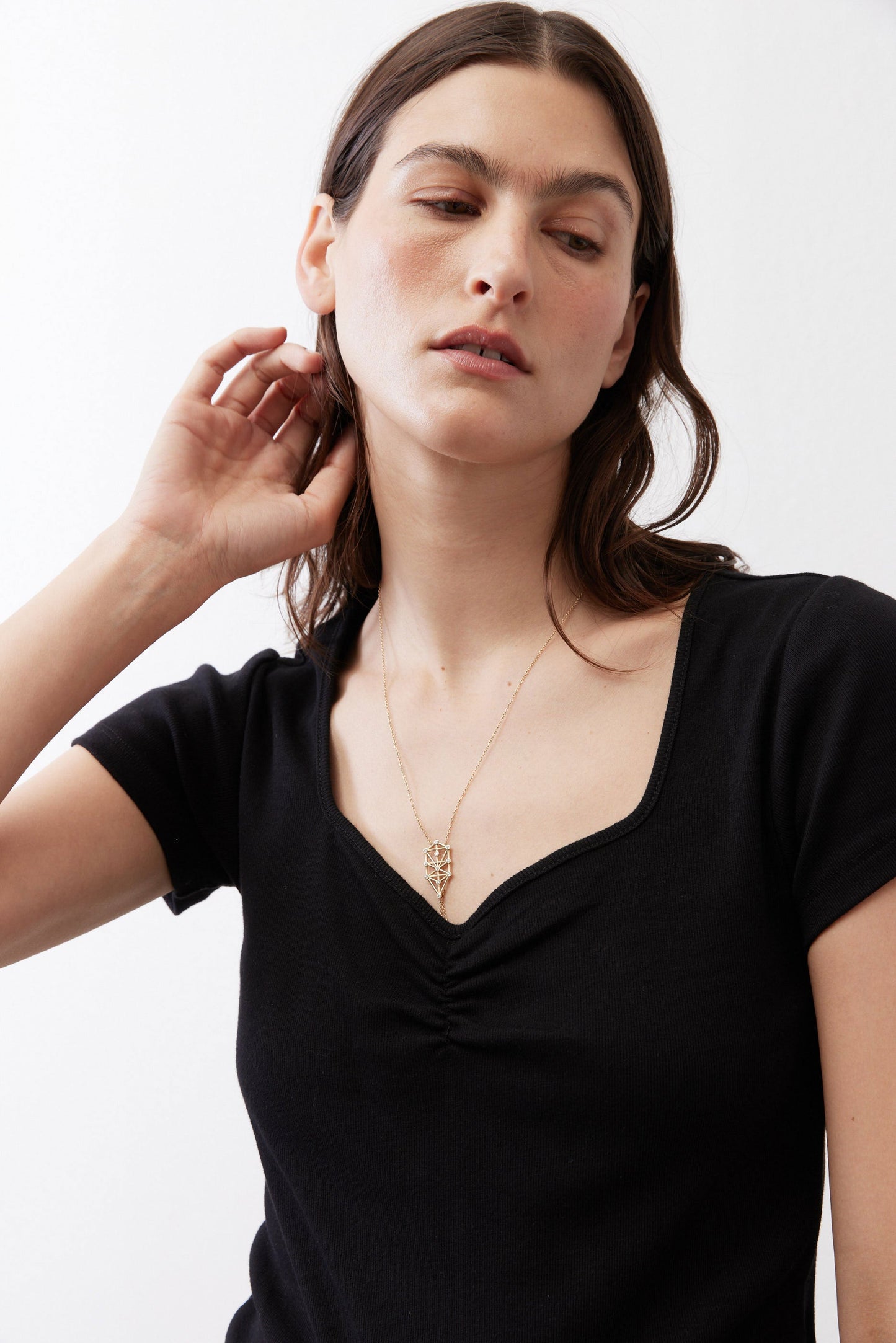 Dipped Square Neck Top