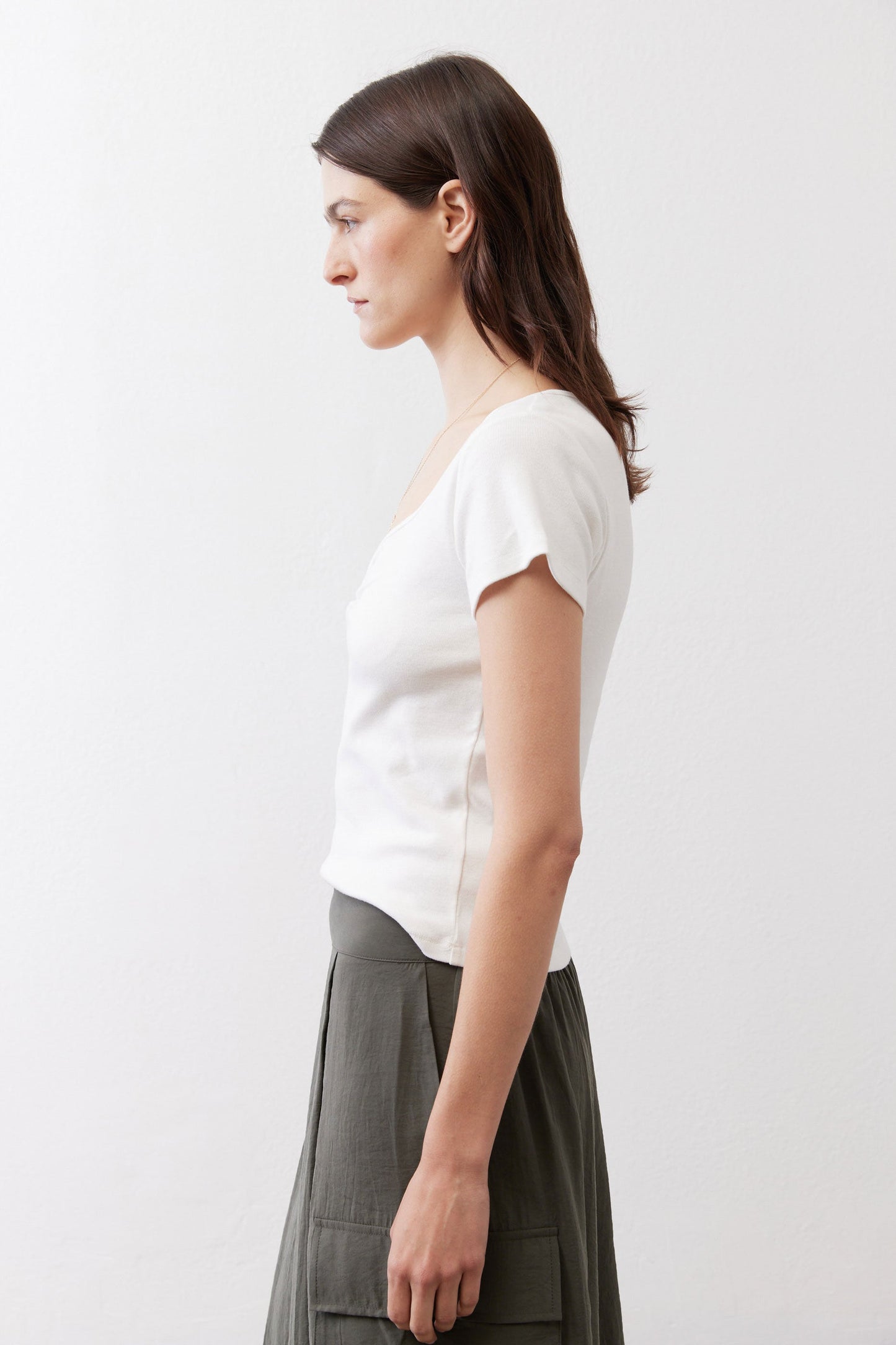 Dipped Square Neck Top