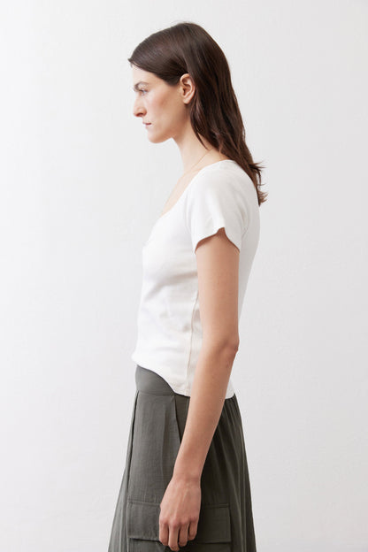 Dipped Square Neck Top