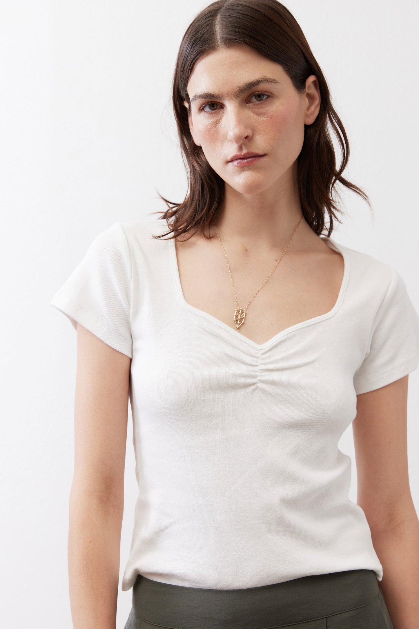 Dipped Square Neck Top