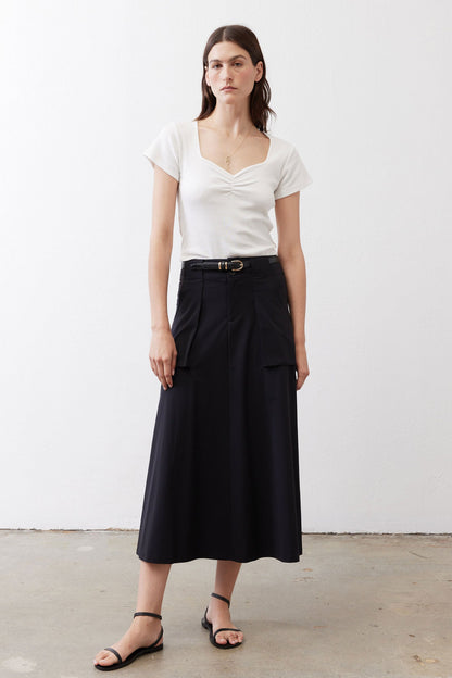 Dipped Square Neck Top