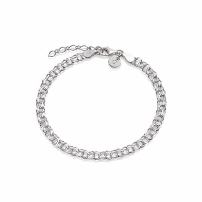 Double Curb Chain Bracelet Sterling Silver