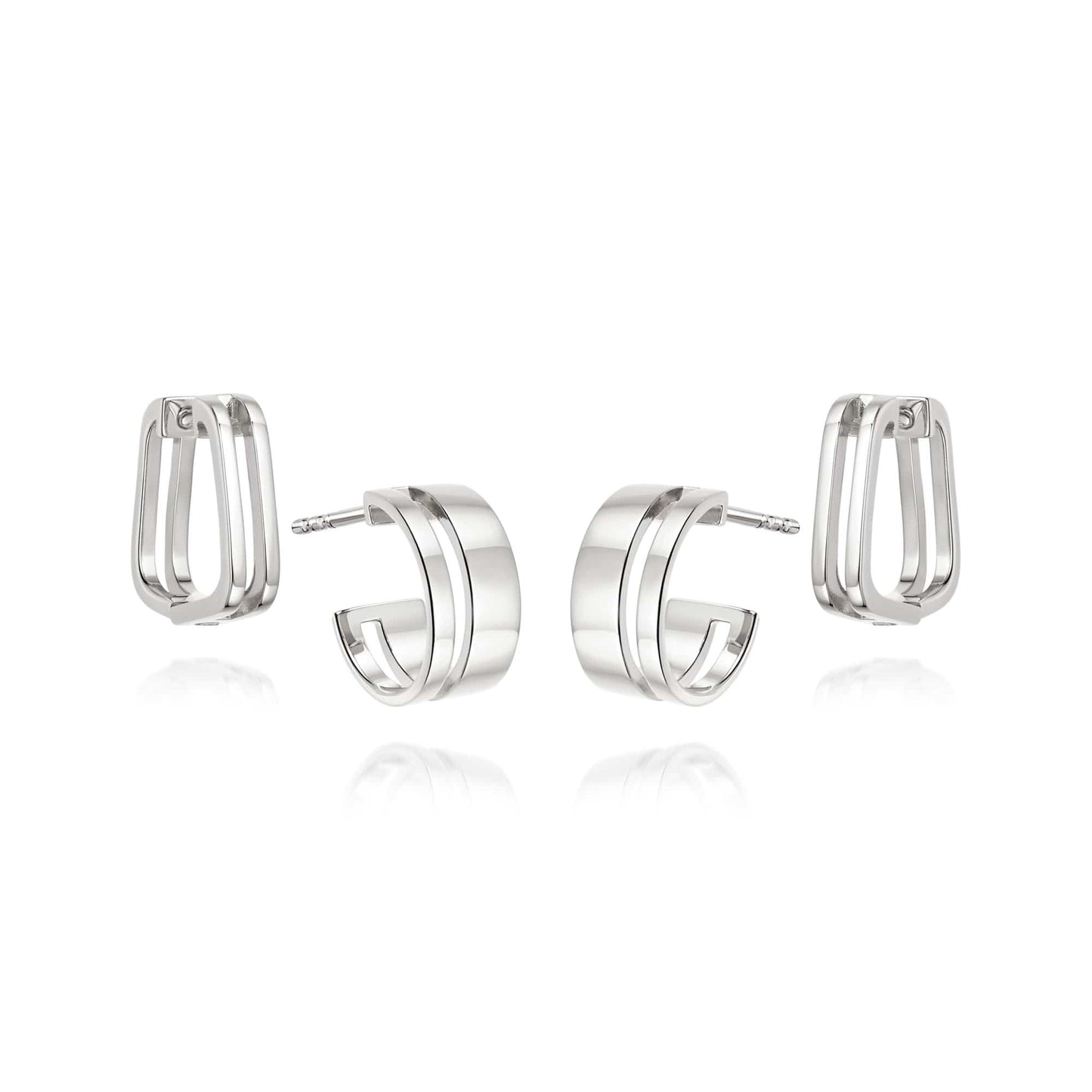 Double Trouble Huggie Earring Stack