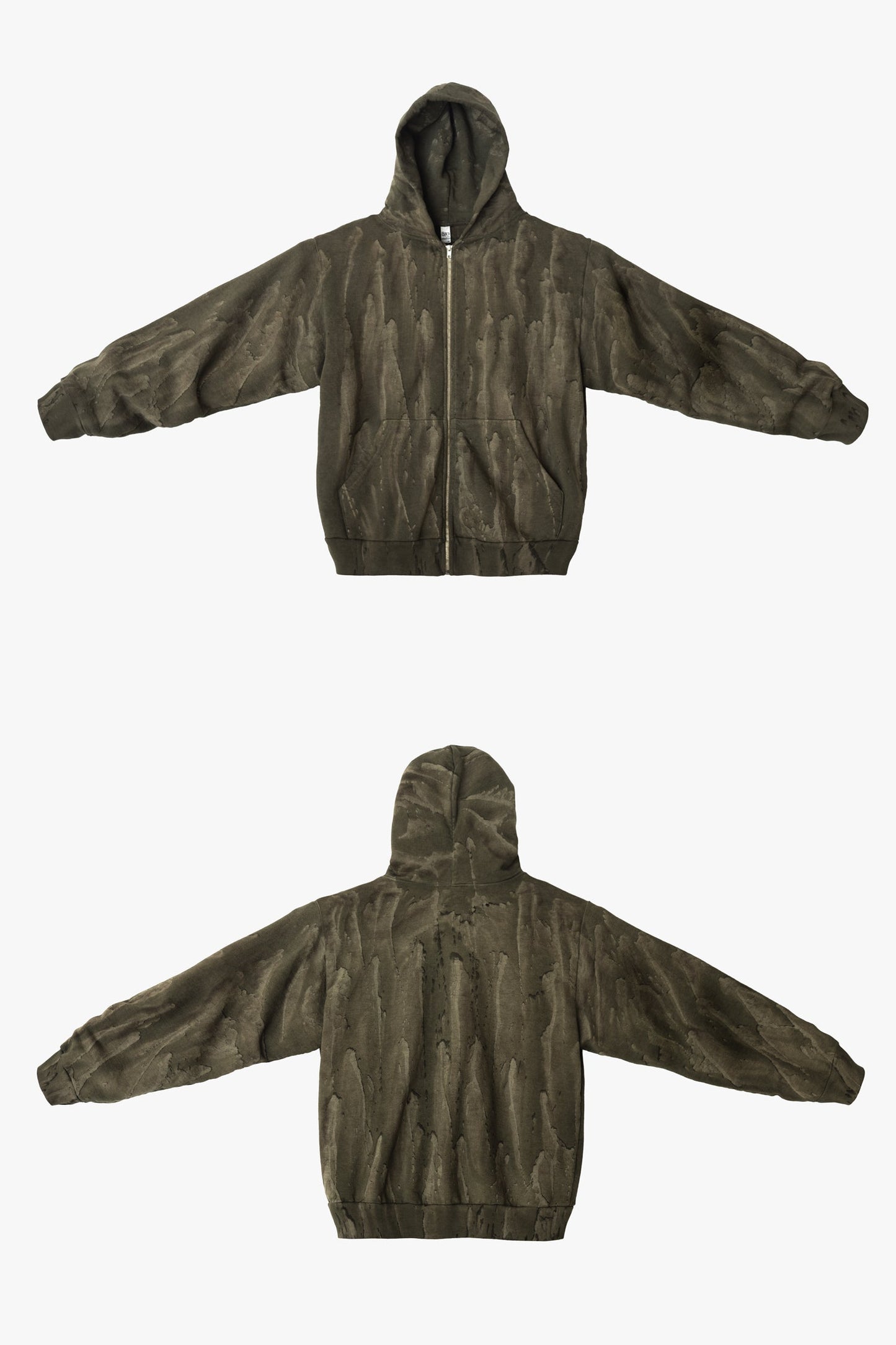 HF10 - Heavy Fleece Zip-Up Hoodie (Garment Dye)