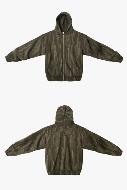 HF10 - Heavy Fleece Zip-Up Hoodie (Garment Dye)