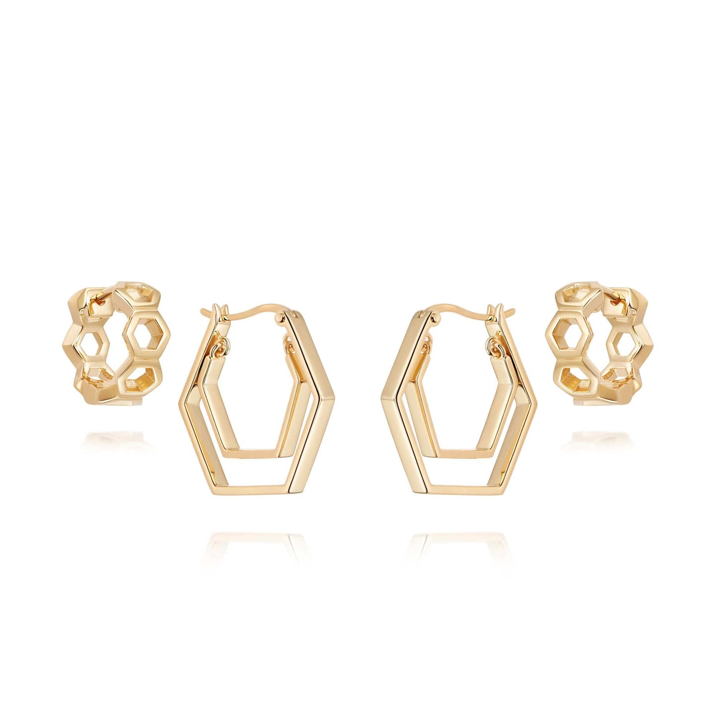 Dynamic Duo Huggie Earring Stack