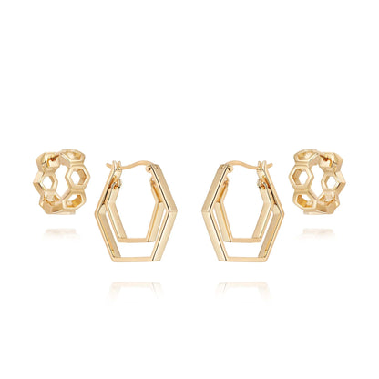Dynamic Duo Huggie Earring Stack