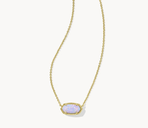 Elisa Necklace Gold Lilac Opal