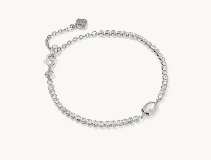 Emilie Tennis Bracelet Ivory MOP Silver