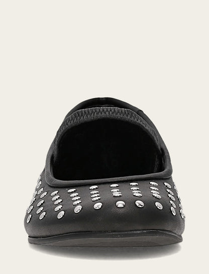 Emma Studded Mary Jane - Black - Front