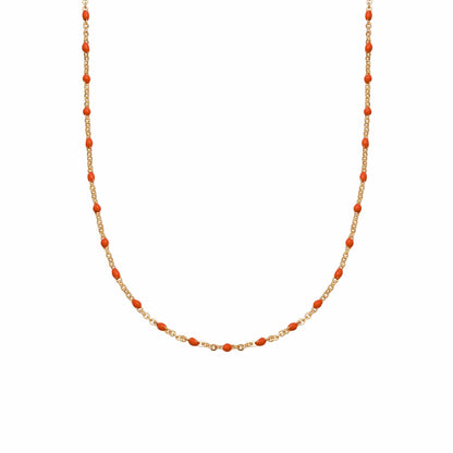 Enamel Beaded Necklace 18ct Gold Plate