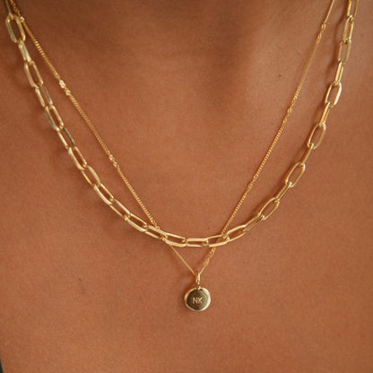 Engravable Mini Pendant 18ct Gold Plate