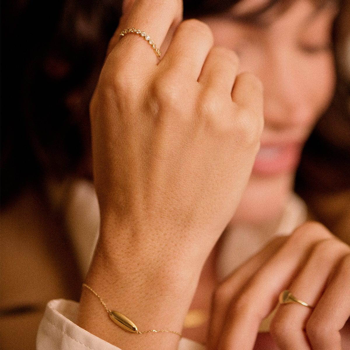 Engravable Pebble Bracelet 9ct Solid Gold