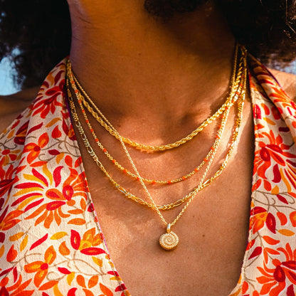 Fine Figaro Chain Necklace 18ct Gold Plate