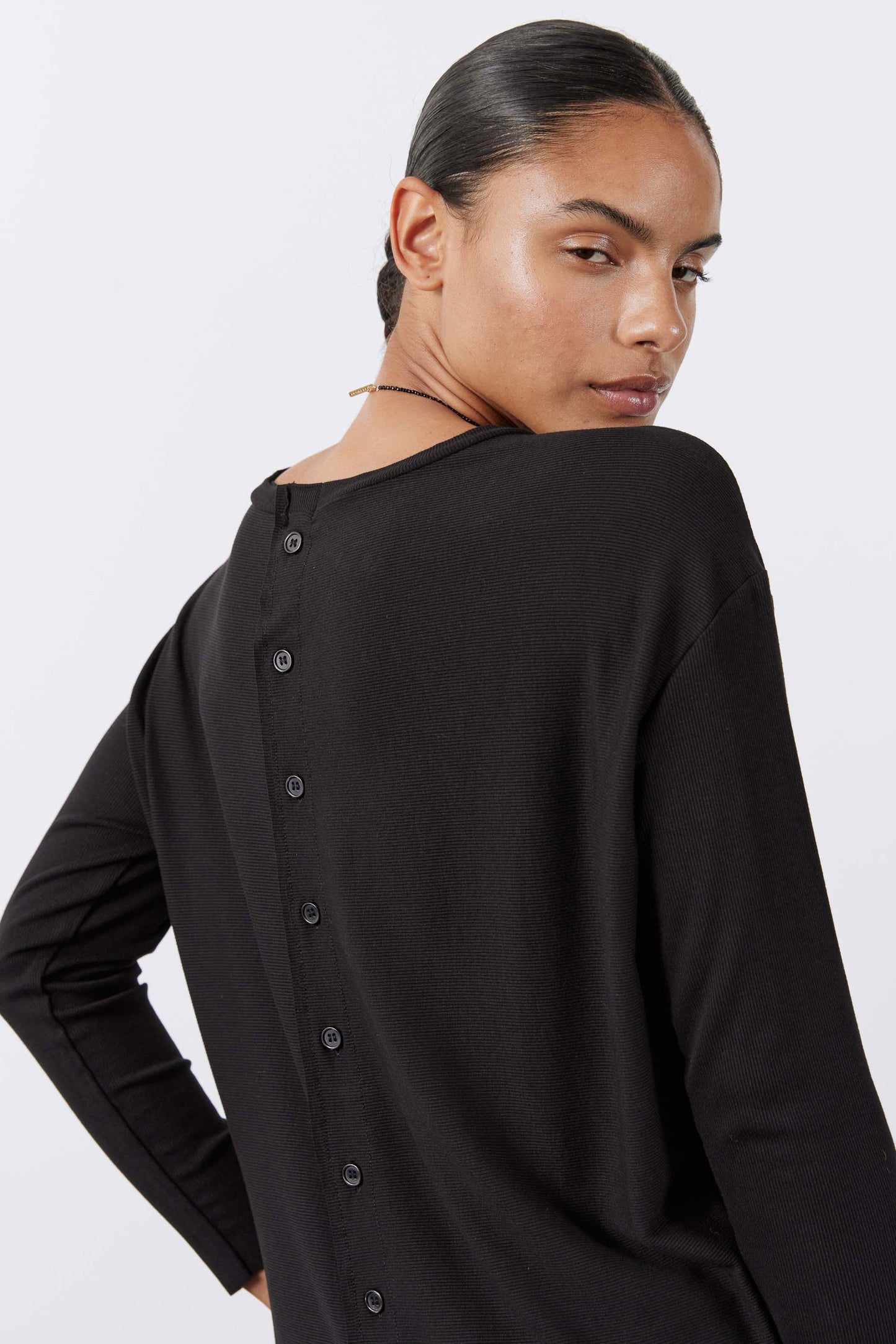 Essential Top With Buttons In The Back