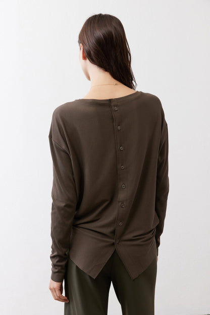 Essential Top With Buttons In The Back