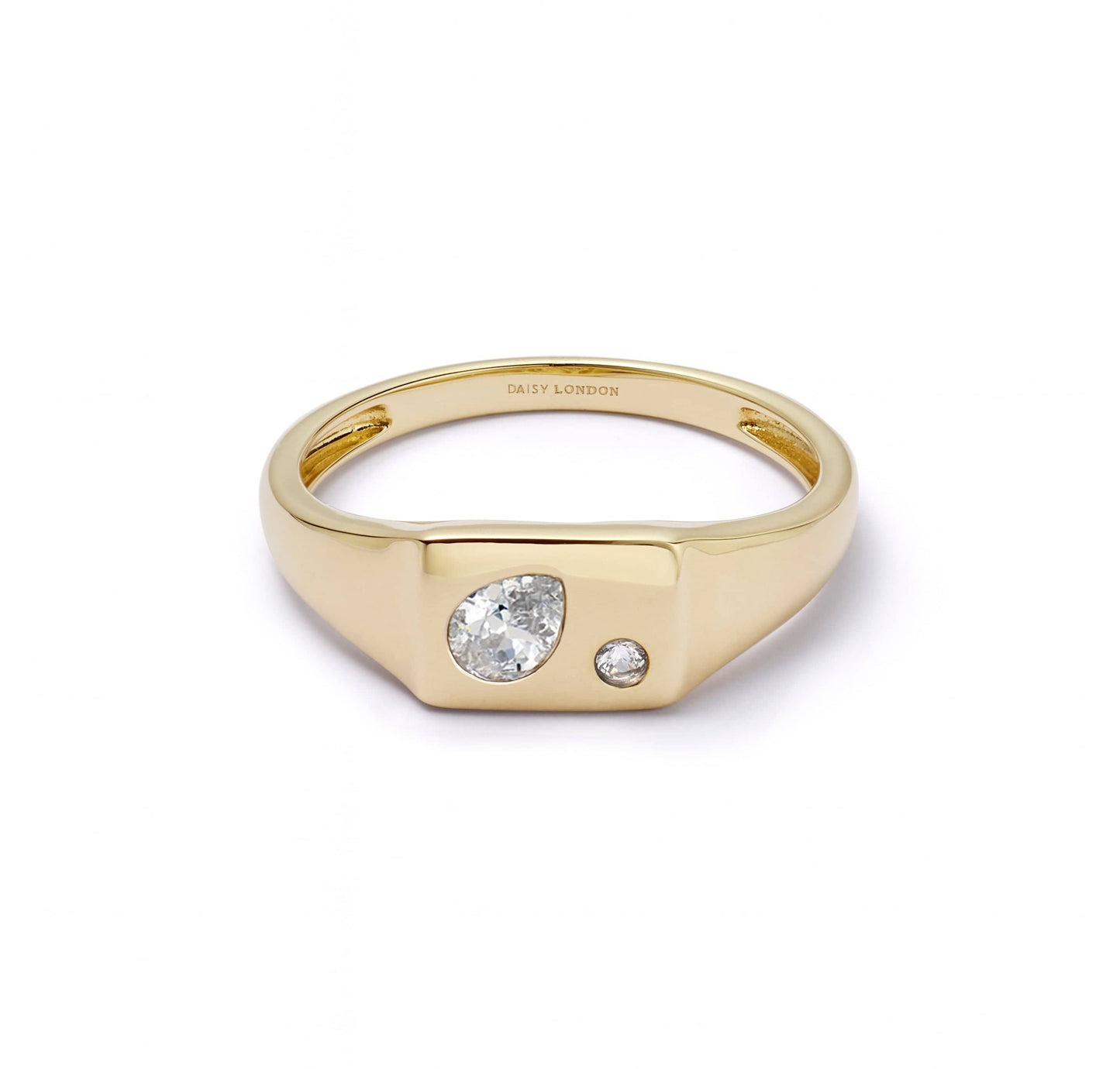 Estée Lalonde Birthstone Signet Ring 14ct Solid Gold