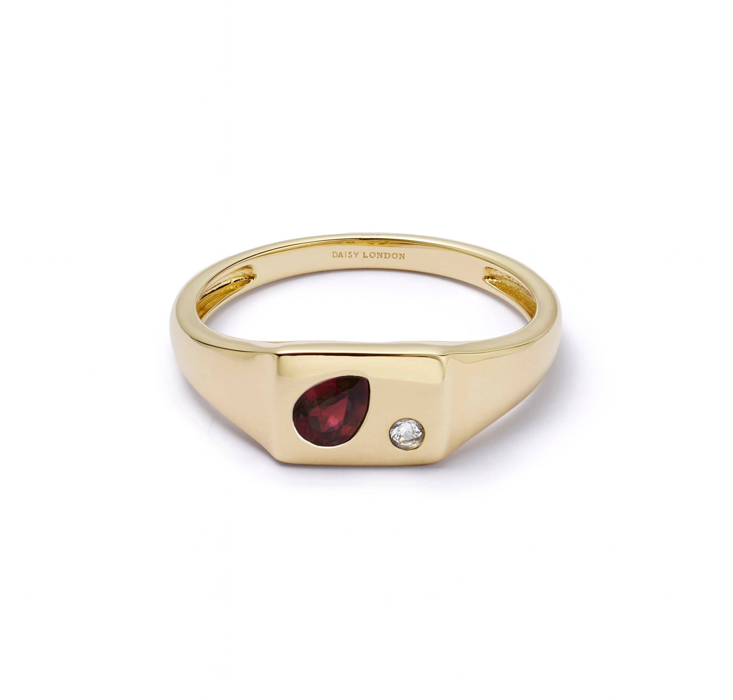Estée Lalonde Birthstone Signet Ring 14ct Solid Gold