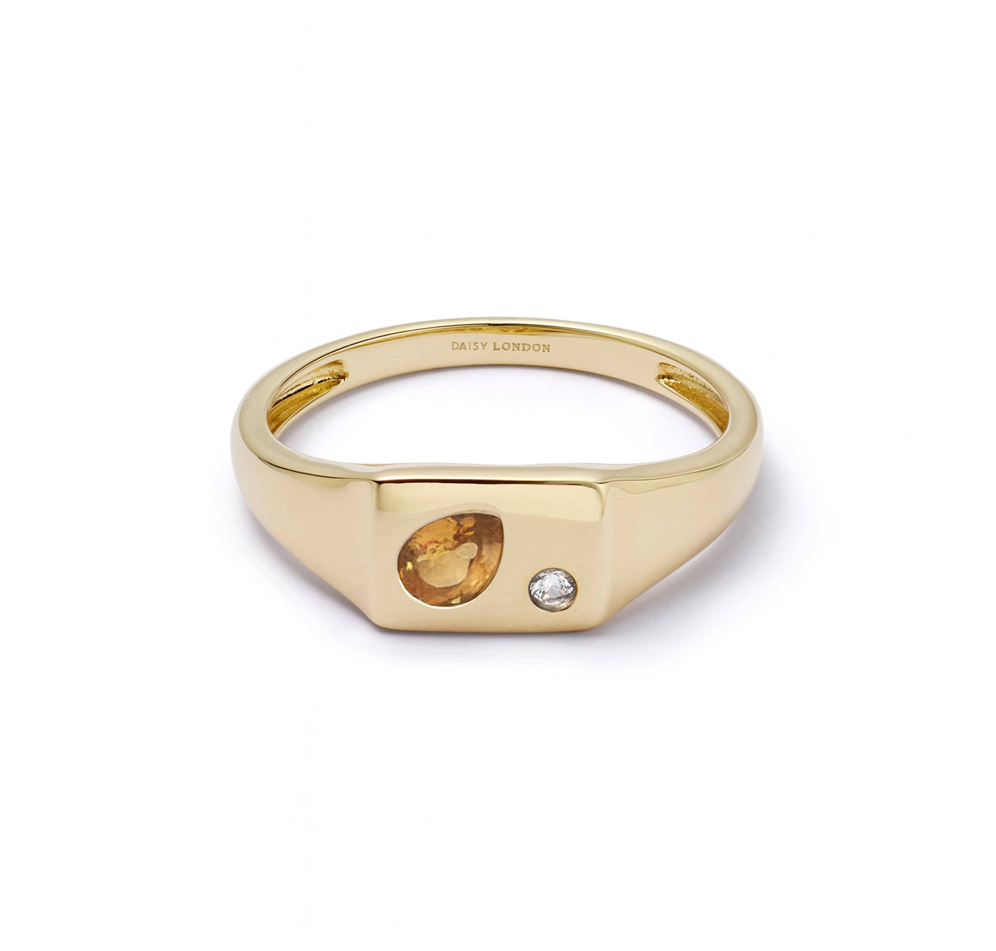 Estée Lalonde Birthstone Signet Ring 14ct Solid Gold
