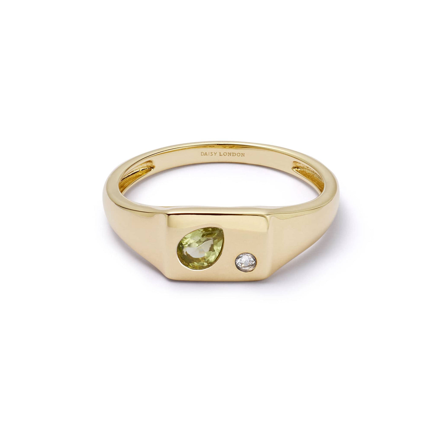 Estée Lalonde Birthstone Signet Ring 18ct Gold Plate