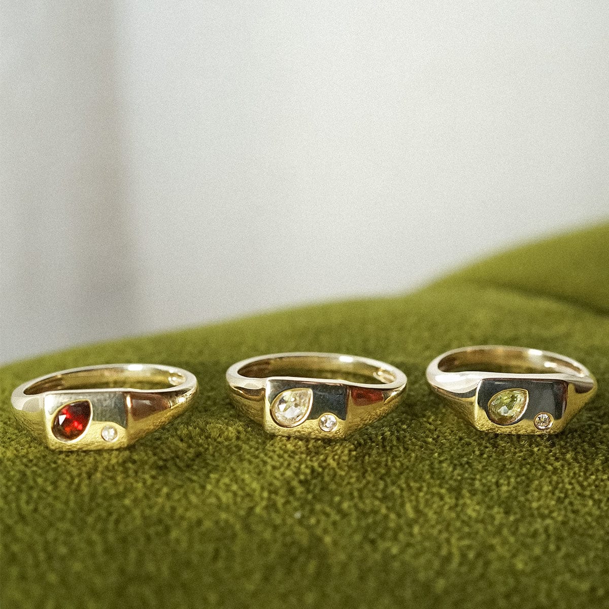 Estée Lalonde Birthstone Signet Ring 18ct Gold Plate
