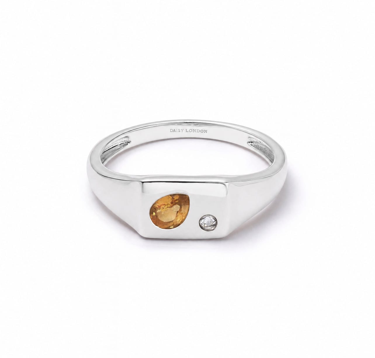 Estée Lalonde Birthstone Signet Ring Sterling Silver