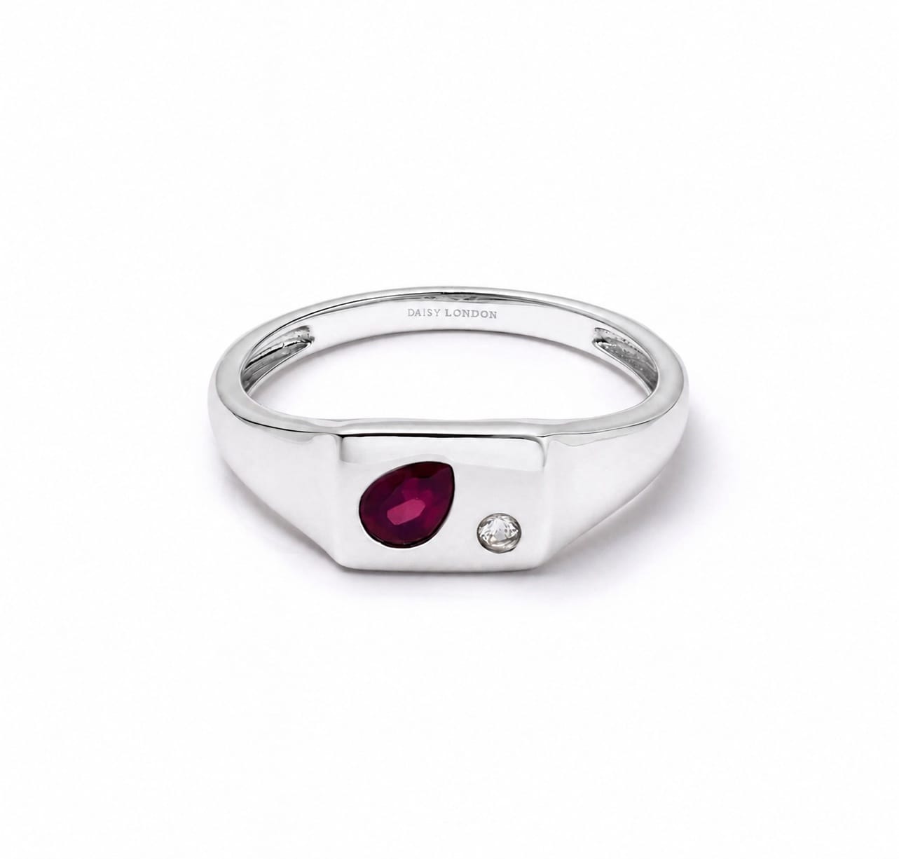 Estée Lalonde Birthstone Signet Ring Sterling Silver