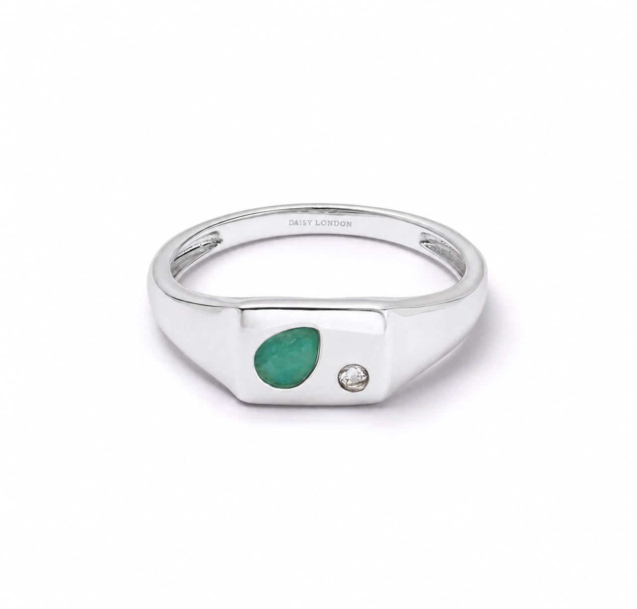 Estée Lalonde Birthstone Signet Ring Sterling Silver