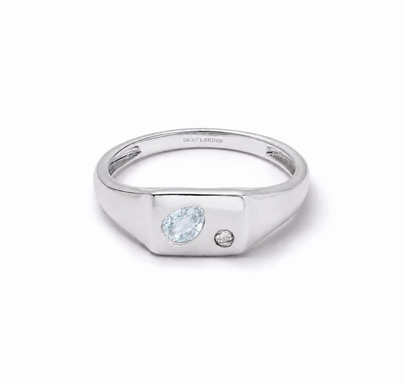 Estée Lalonde Birthstone Signet Ring Sterling Silver