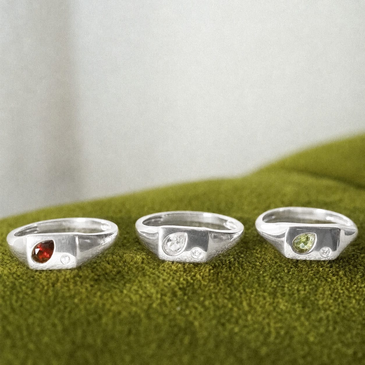 Estée Lalonde Birthstone Signet Ring Sterling Silver