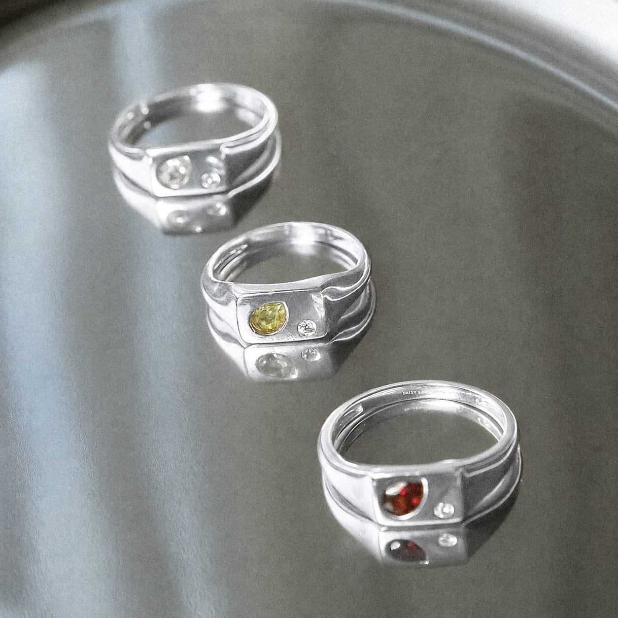 Estée Lalonde Birthstone Signet Ring Sterling Silver