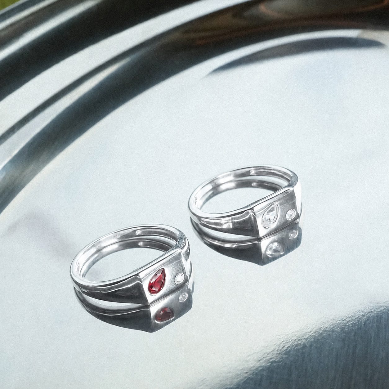 Estée Lalonde Birthstone Signet Ring Sterling Silver