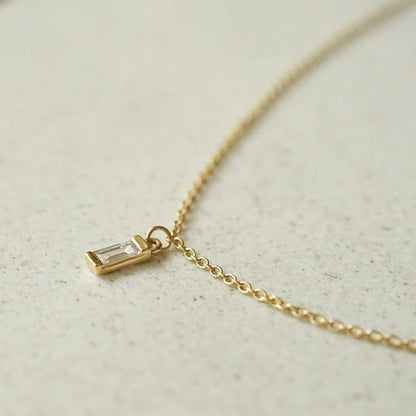 Estée Lalonde Fine Baguette Diamond Layering Set 14ct Solid Gold